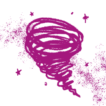 un ouragan violet